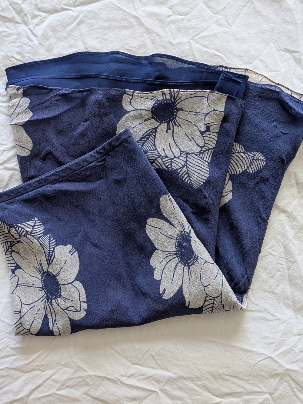 Ann Taylor Floral Silk Midi Skirt